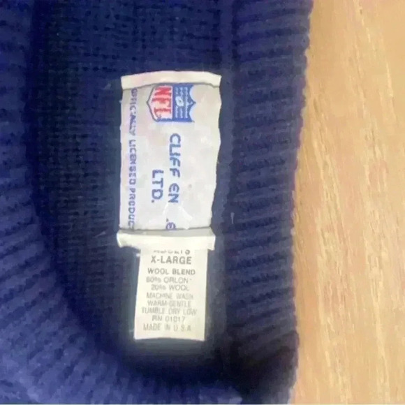 NFL Cliff Engle Vintage Sweater Mens Size XL Super Bowl XXIV New Orleans - Picture 3 of 5